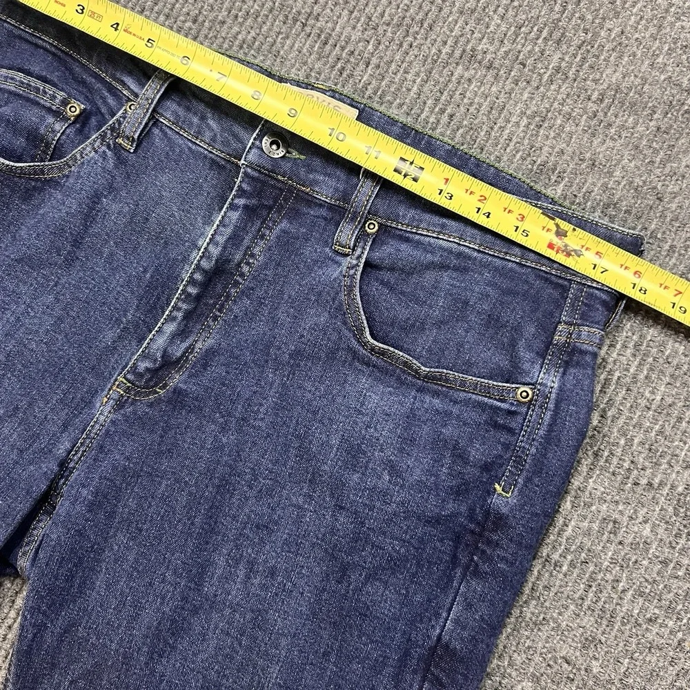 Orvis Canvas Pants Men 35x30 Blue Jeans 5 Pocket Straight Leg Cotton Stretch